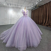 Princess Modest Quinceanera Dress Sleeveless Flower Pearls Organza Ball Gown Vestidos De Fiesta