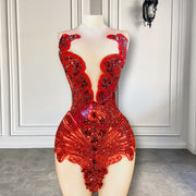 Red Diamond Mini Dress