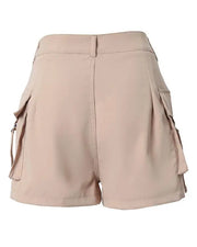 Pocket Design High Waist Shorts