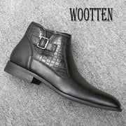 WOOTTEN Brand Men's winter boots top quality Men sonw boots size 40-46 men's winter shoes Leather rubber boots #RM5282C1