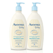 Aveeno Baby Daily Moisture Lotion with Oatmeal, 18 fl oz, Twin Pack