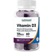 Nutricost Vitamin D3 Gummies, 120 Mixed Berry Gummies, 60 Servings