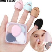 10 Pcs Mini Finger Puff Foundation Powder Detail Makeup Sponge Face Concealer Cream Blend Cosmetic Accessories Makeup Tools