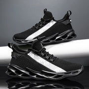 Men White Sneakers Casual Breathable Footwear Male Outdoor Running Jogging Sports Shoes Comfortable Stretch Mesh Fabric Trainers