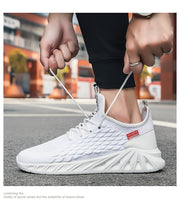 Male Fashion Non-slip Lac-up Mesh Sneakers Casual Sports Shoes Men Lightweight Comfortable Breathable Walking Jogging Trainers