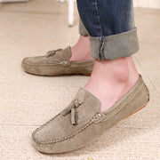 Breathable Brogue Moccasins Men Loafers Shoes Male Flats Suede Leather Casual Boat Walking Driver Footwear Chaussures Hommes