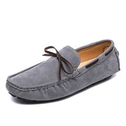 Men Leather Shoes Luxury Designer Brand Fashion Sneakers Flats Slip on Lightweight Mens Shoes Moccasin Gray Brown Black Loafers