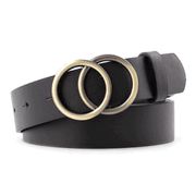 Leather belt women waist luxury black red belts for jeans dresses woman pearl studded buckle girls ladies fashion decorative