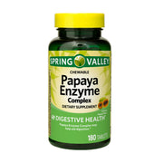 Spring Valley Papaya Enzyme Complex Chewable Tablets Dietary Supplement;  180 Count