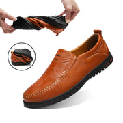 Genuine Leather Men Shoes Luxury Brand 2022 Casual Slip on Formal Loafers Men Moccasins Italian Black Male Driving Shoes JKPUDUN
