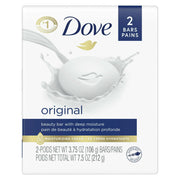 Dove Original Beauty Bar with Deep Moisturizing Cream Skin Care 3.75 oz, 2 Bars