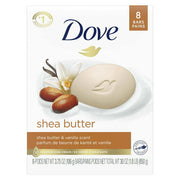 Dove Beauty Bar Gentle Skin Cleanser Shea Butter More Moisturizing Than Bar Soap, 3.75 oz, 8 Bars