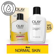 Olay Complete Lotion Moisturizer with SPF 15 Sun Protection for Normal Skin, 6.0 fl oz