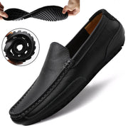 New Leather Men Shoes Luxury Trendy Casual Slip on Formal Loafers Men Moccasins Italian Black Male Driving Shoes Sneakers 2022