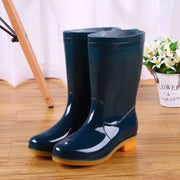 Mid-tube Rain Boots Women Non-slip Rain Boots Waterproof Shoes Overshoes Water Boots Fashion Plus Velvet Warm Women Work Shoesdr