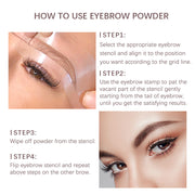 3pcs Eyebrow Stamp Shaping Kit Reusable Makeup Brow Powder Cosmetic Set