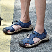 Genuine Leather Men Sandals Summer New Large Size Men's Sandalias Non-slip Outdoor Beach Shoes Fashion Sandals Man Shoe Slippers