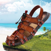 Men Sandals Summer Beach Shoes Fashion Genuine Leather Sandals Casual Men Shoes Outdoor Sandalias Mens Flip Flops Big Size 47