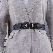 Women Belts PU Leather Corset Belt Female Metal Buckle Belts for Ladies Leisure Dress Jeans Wide Waistband
