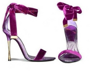 Purple Suede Lace-up Summer Heels Sandals Women Designer High Metal Heels Sandals 2022 Summer Ankle Wrap Cover Heels Sandals